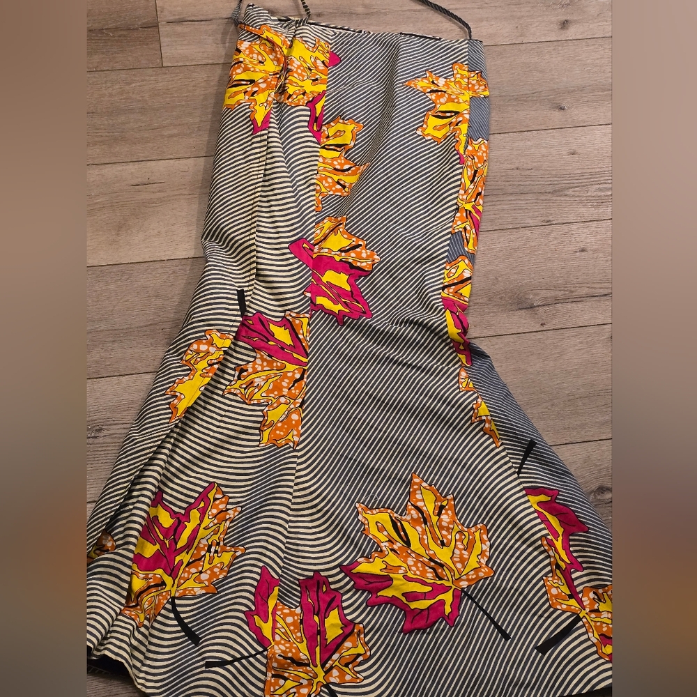 African Fit and Flare Traditional Skirt from Ghana L/XL